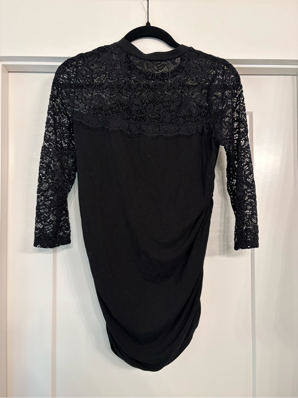 Kimi and Kai Black Lace Maternity Top